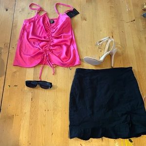 NWT Neon Pink Tank Blouse